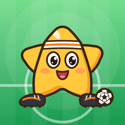 Football Star app icon: a golden star in a sweatband and football boots, with a ball